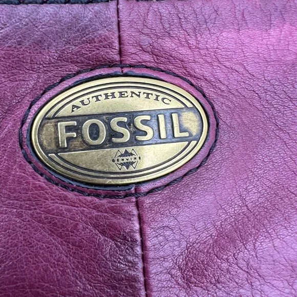 Fossil Explorer Two-Tone Leather Crossbody Bag